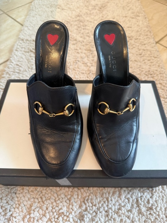Gucci Shoes - Gucci Horsebit Accent Leather Mules